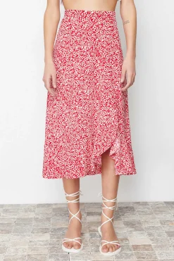 Trendyol Falda midi abertura^Mujer Faldas