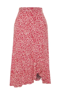 Trendyol Falda midi abertura^Mujer Faldas