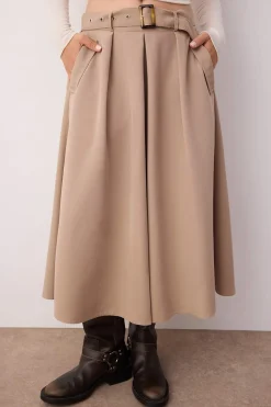 Trendyol Falda midi acampanada^Mujer Faldas