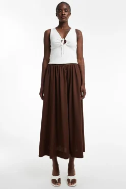 Topshop Falda midi algodón^Mujer Faldas