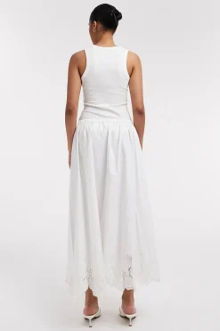 Topshop Falda midi bordado ingl&eacute;s^Mujer Faldas