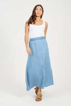 Brave Soul Falda midi con cintura el&aacute;stica^Mujer Faldas