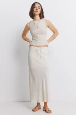 Springfield Falda midi corte sirena^Mujer Faldas