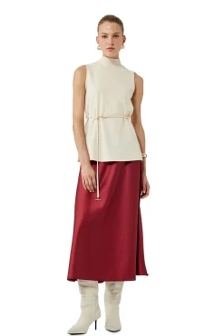 Koton Falda midi de corte regular con cintura estándar^Mujer Faldas