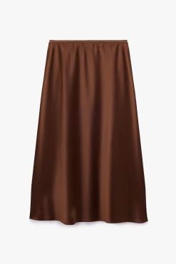 Koton Falda midi de corte regular con cintura est&aacute;ndar^Mujer Faldas