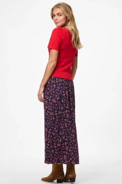 Pieces Falda midi de flores^Mujer Faldas