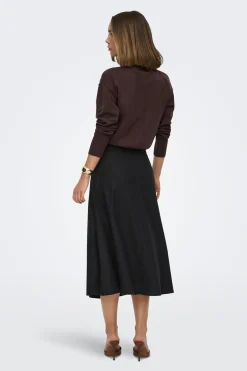 Only Falda midi de lino^Mujer Lino|Faldas