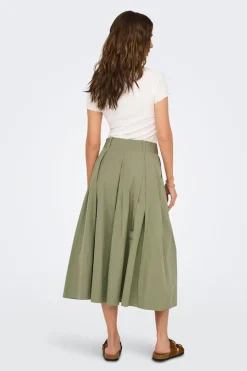 Only Falda midi de tablas^Mujer Faldas