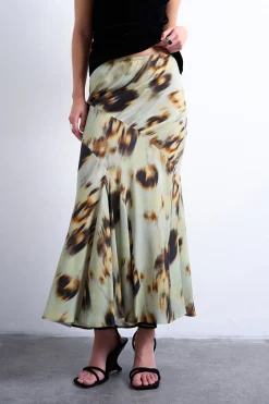 Topshop Falda midi de viscosa^Mujer Faldas