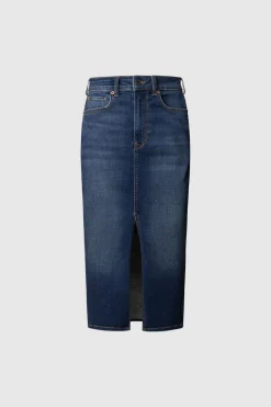 Pepe Jeans Falda Midi Denim Fit Slim^Mujer Faldas