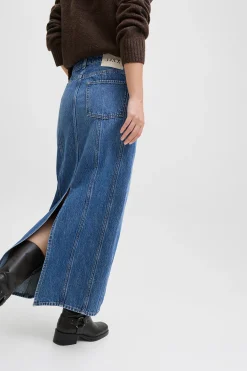 Jack & Jones Falda midi denim recortes^Mujer Faldas