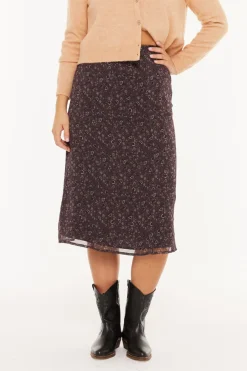 System Action Falda midi estampado floral peque&ntilde;o^Mujer Faldas