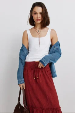 Springfield Falda midi estructura^Mujer Faldas|Total Look