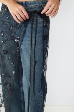 Balmohk Falda midi transparente lentejuelas^Mujer Faldas