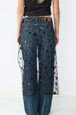 Balmohk Falda midi transparente lentejuelas^Mujer Faldas