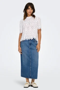 Only Falda midi vaquera^Mujer Faldas