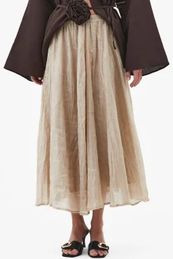 Oxxo Falda midi-larga^Mujer Lino|Faldas