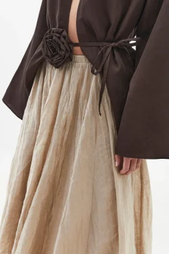 Oxxo Falda midi-larga^Mujer Lino|Faldas