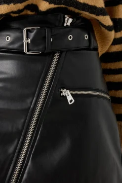 Inside Falda Mini Efecto Piel Con^Mujer Faldas