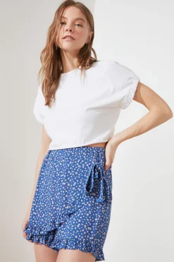 Trendyol Falda pantalón corta estampada^Mujer Pantalones|Faldas