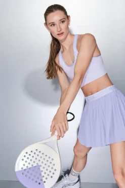 Dash and Stars Falda plisada lila malla interior^Mujer Deporte