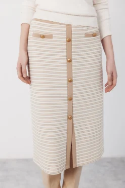 Cortefiel Falda punto botones^Mujer Faldas