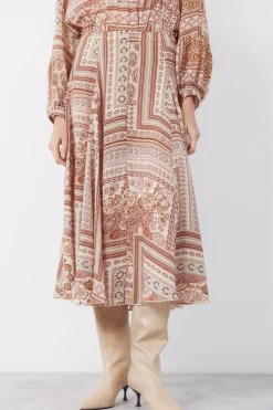 Cortefiel Falda quillas estampada^Mujer Faldas