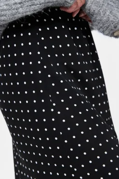 Pieces Falda tobillera lunares sat&eacute;n^Mujer Faldas