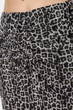 Pieces Falda transparente animal print con forro^Mujer Faldas