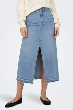 JDY Falda vaquera larga con apertura frontal^Mujer Faldas