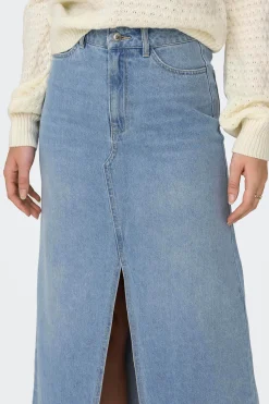 JDY Falda vaquera larga con apertura frontal^Mujer Faldas