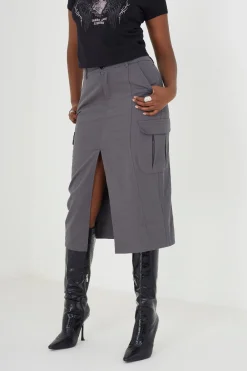 Brave Soul Falda vaquera midi^Mujer Faldas