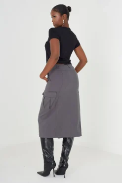 Brave Soul Falda vaquera midi^Mujer Faldas