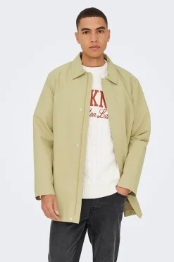 Only & Sons Gabardina cierre de cremallera^Hombre Abrigos