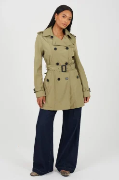 Brave Soul Gabardina con cintur&oacute;n y botones^Mujer Gabardinas|Abrigos