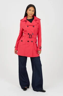 Brave Soul Gabardina con cintur&oacute;n y botones^Mujer Gabardinas|Abrigos