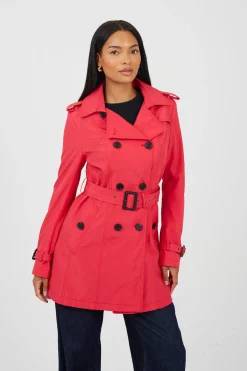 Brave Soul Gabardina con cintur&oacute;n y botones^Mujer Gabardinas|Abrigos