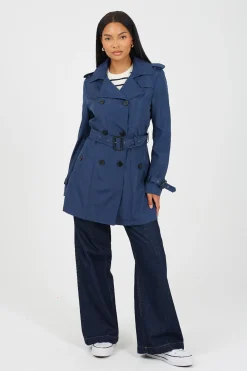 Brave Soul Gabardina con cintur&oacute;n y botones^Mujer Gabardinas|Abrigos