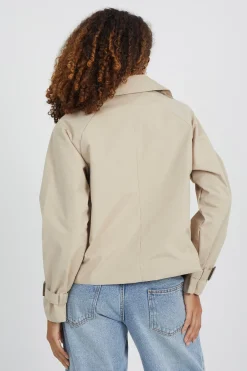 Brave Soul Gabardina corta con doble botonadura^Mujer Gabardinas|Abrigos