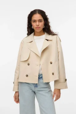 Vero Moda Gabardina corta cuello de solapa^Mujer Gabardinas|Abrigos