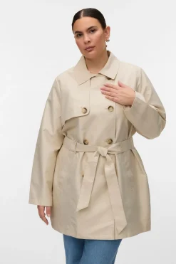Vero Moda Curve Gabardina corta talla grande^Mujer Gabardinas|Abrigos