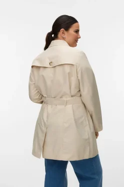 Vero Moda Curve Gabardina corta talla grande^Mujer Gabardinas|Abrigos