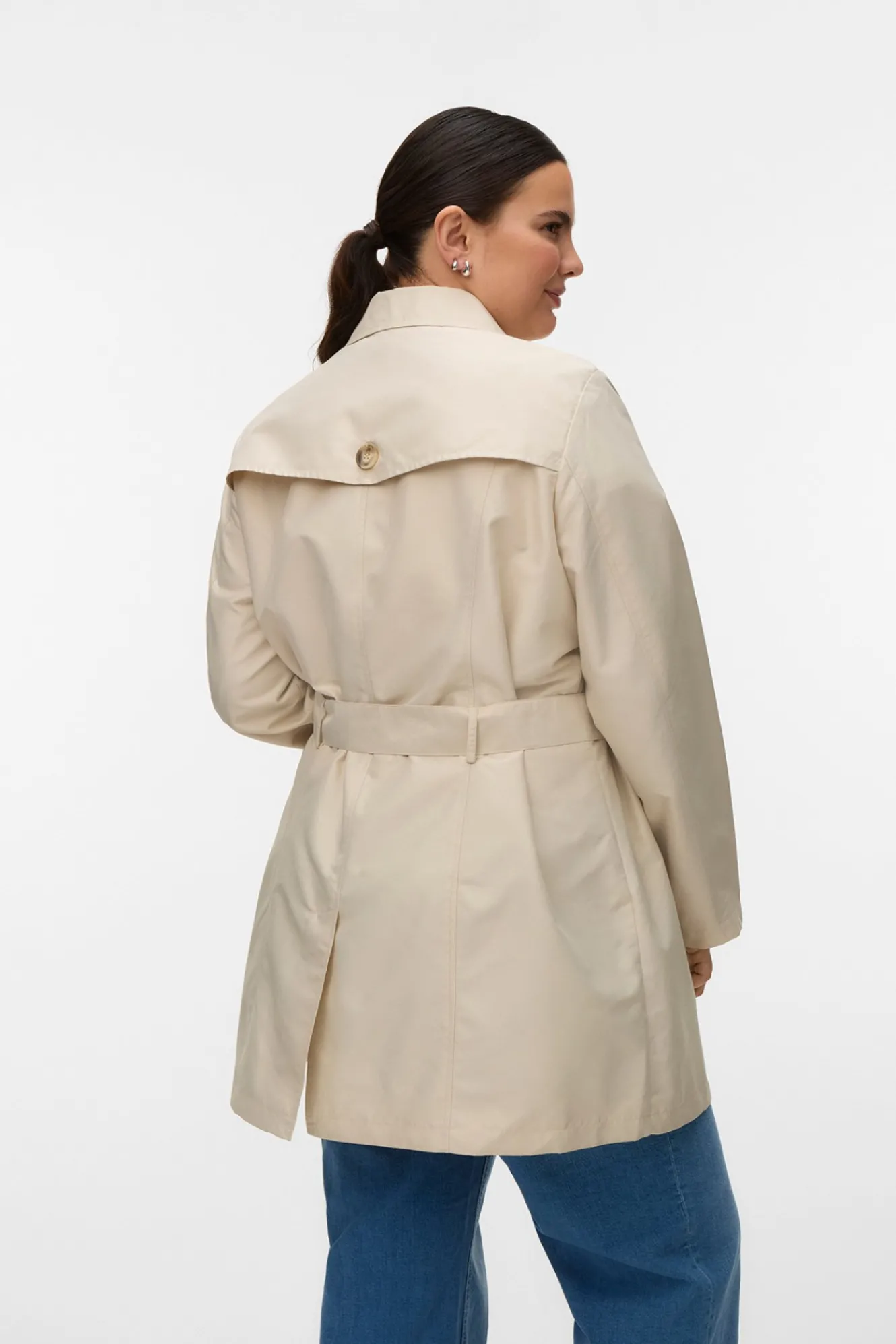 Vero Moda Curve Gabardina corta talla grande^Mujer Gabardinas|Abrigos