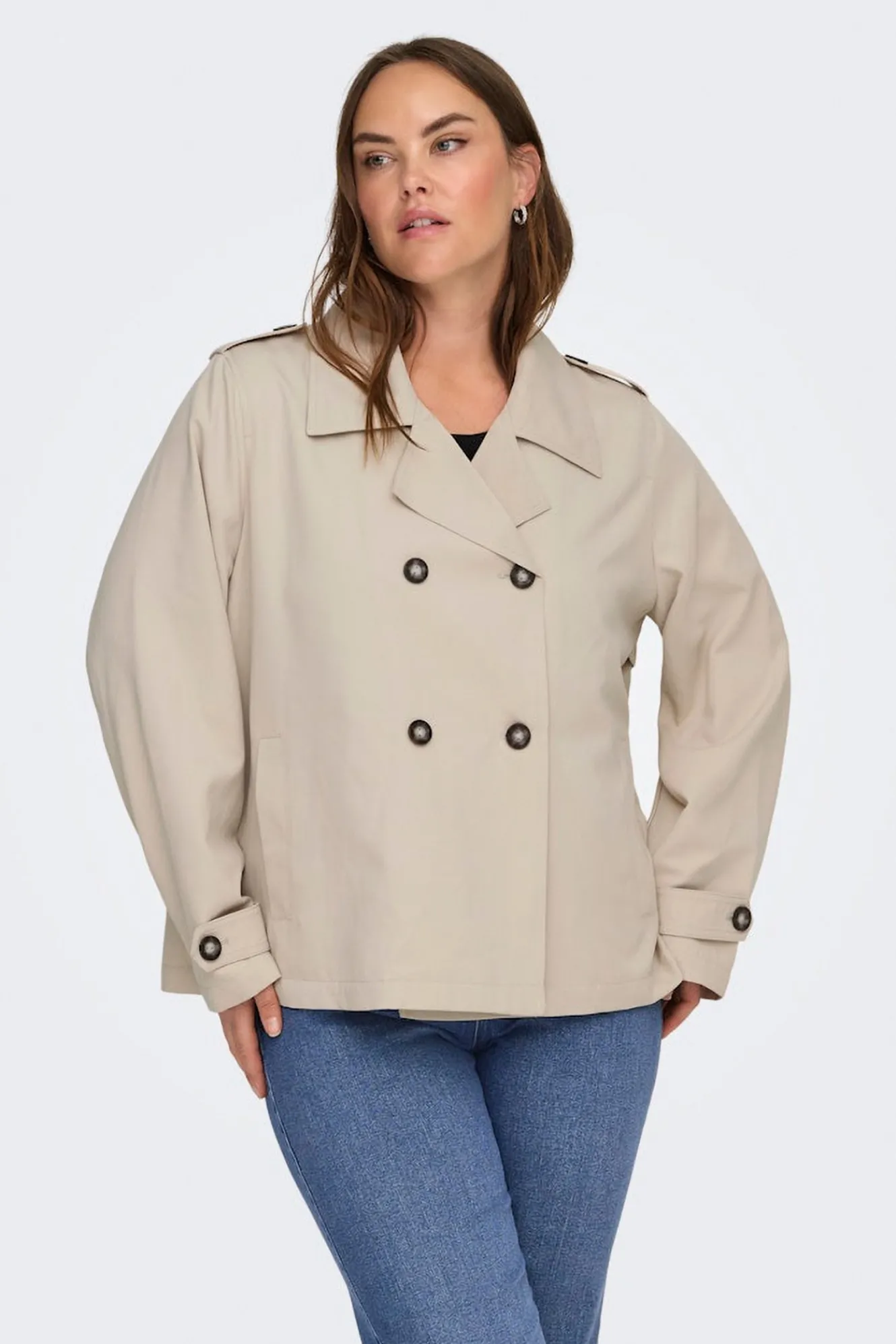 Only Carmakoma Gabardina corta talla grande^Mujer Gabardinas|Abrigos
