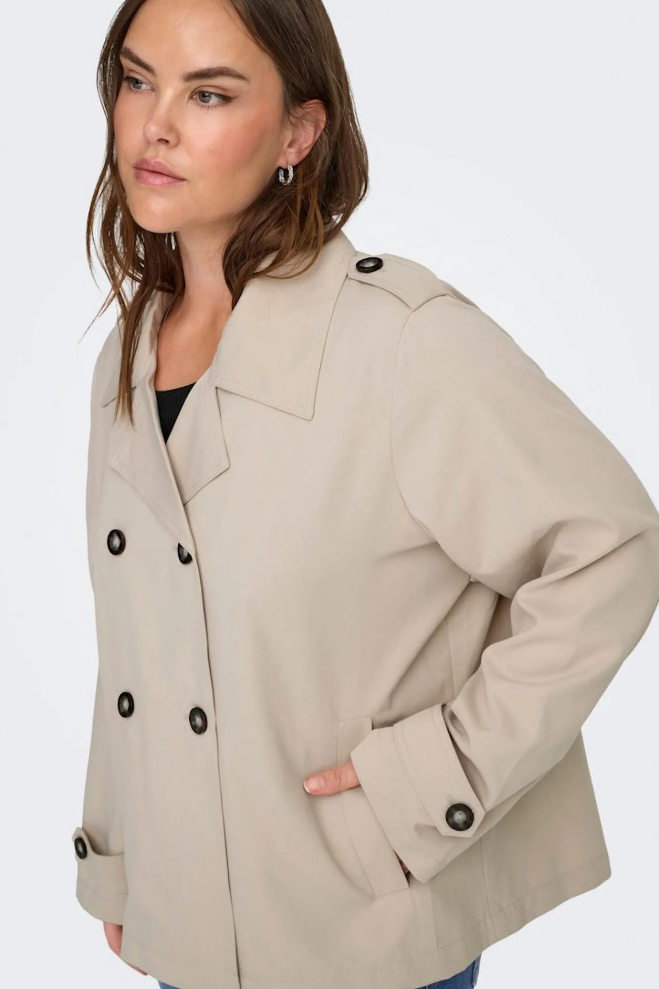 Only Carmakoma Gabardina corta talla grande^Mujer Gabardinas|Abrigos