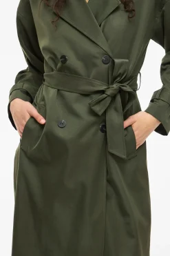 Vila Gabardina larga anudada^Mujer Gabardinas|Abrigos