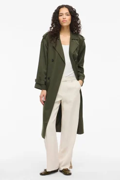 Vila Gabardina larga anudada^Mujer Gabardinas|Abrigos