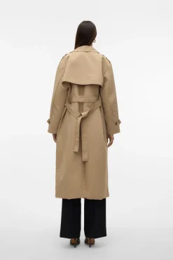 Vero Moda Gabardina larga b&aacute;sica^Mujer Gabardinas|Abrigos