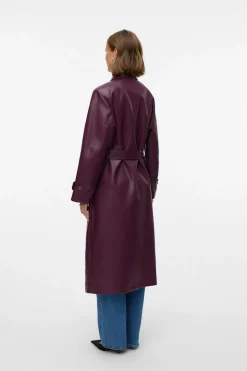 Vero Moda Gabardina larga de polipiel^Mujer Gabardinas|Abrigos
