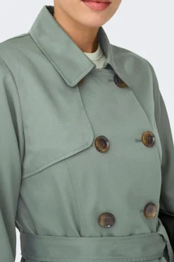 Only Gabardina midi con cintur&oacute;n^Mujer Gabardinas|Abrigos